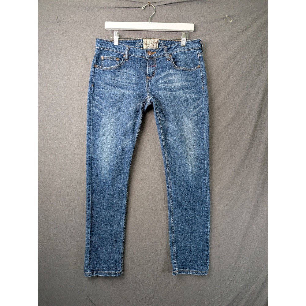 American‎ Rag Cie Womens Blue Medium Wash Skinny Denim Jeans 11S Low Rise